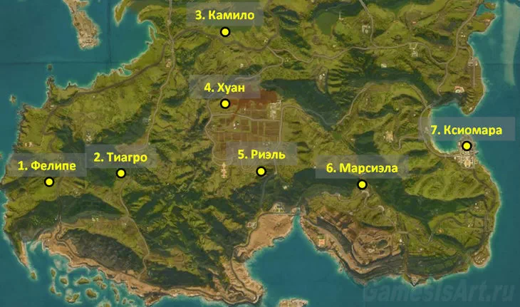 Far Cry 6. Семена любви. Карта