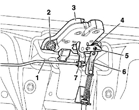 12.4.27 Снятие и установка замка двери задка (Универсал) Audi A4