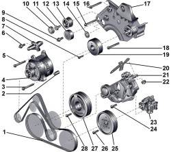 5.4 Поликлиновой ремень Ауди A8