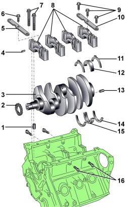 5.6 Коленчатый вал Ауди A8