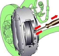 21.8 Замена тормозных колодок переднего тормоза Brembo Ауди A8
