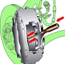 21.8 Замена тормозных колодок переднего тормоза Brembo Ауди A8