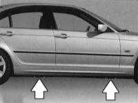 1.5 Поддомкрачивание и буксировка БМВ 3 (E46)