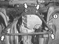 12.1.6 Снятие и установка балки передней подвески БМВ 3 (E46)