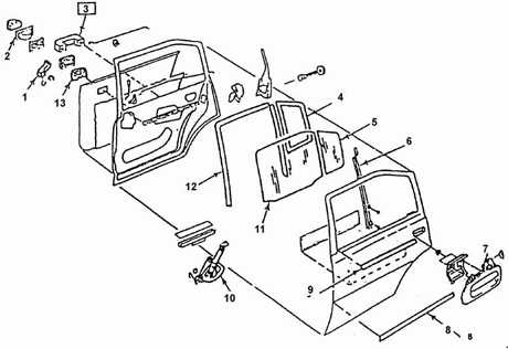 19.28.3 Стекла задних дверей (кузов седан) Daewoo Nexia 1994+