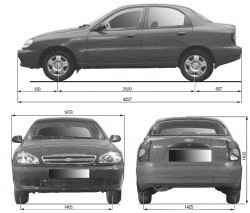 1.1 Общие сведения об автомобиле Daewoo Lanos 1997+