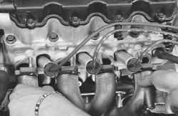 5.7.9 Замена прокладки выпускного коллектора Daewoo Lanos 1997+