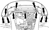 16.7 Демонтаж и монтаж крышки бампера (переднего) Ford Mondeo 2000-2007