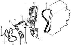 2.4.9 Водяной насос двигателей DOHC Хендай Соната
