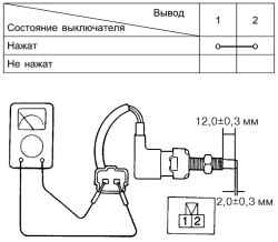 3.1.6 Проверка выключателя блокировки зажигания Хендай Матрикс