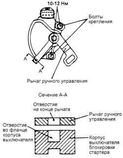 3.3.3 Проверка цепей выключателя блокировки стартера (переключатель селектора АКПП) Хендай Матрикс