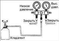 15.8 Зарядка системы кондиционирования воздуха Хендай Акцент