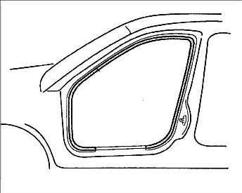 14.10 Влагозащитное уплотнение двери Kia Rio