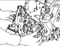 2.8 Передняя крышка и масляный насос 2,0 л DOHC Киа Маджентис