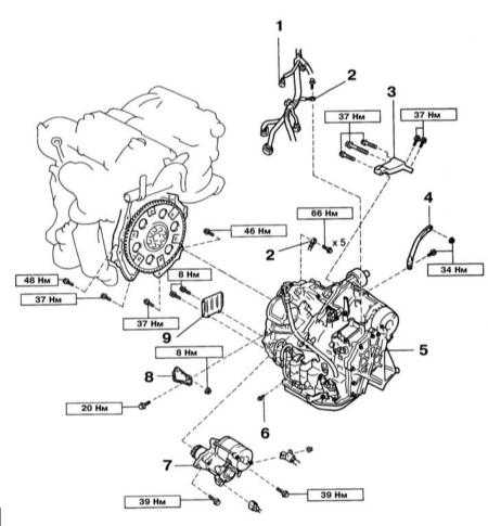 8.8  Снятие и установка АТ Лексус RX300