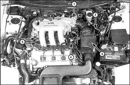 5.3.1 Система питания (двигатели 2,0 и 2,5 л) Mazda 626