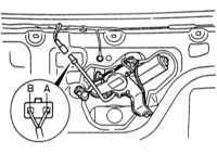 15.4  Проверка мотора стеклоочистителя Mazda 323
