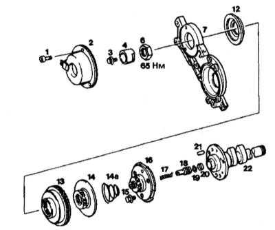 4.5.9 Снятие и установка регулятора фаз газораспределения Mercedes-Benz W140