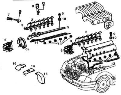4.6.2 Крышки головок блока цилиндров Mercedes-Benz W140