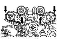 4.6.9 Снятие и установка крышки цепи привода ГРМ Mercedes-Benz W140