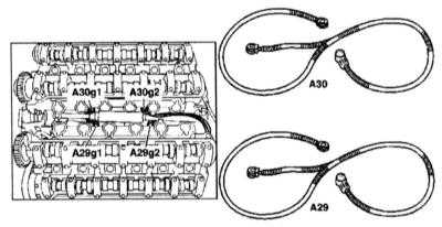 6.5.6 Датчики детонации - детали установки Mercedes-Benz W140
