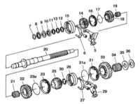 8.6.7 Разборка и сборка промежуточного вала Mercedes-Benz W140