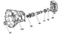 8.6.9 Замена конических роликовых подшипников промежуточного вала Mercedes-Benz W140