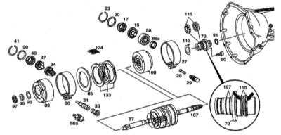 9.3.10 Разборка и сборка трансмиссии Mercedes-Benz W140