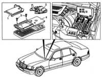 13.19 Комбинированное реле - детали установки Mercedes-Benz W140