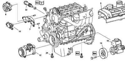 4.22 Снятие и установка крышек привода ГРМ Mercedes-Benz W163