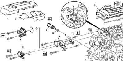4.24 Снятие и установка компонентов привода ГРМ Mercedes-Benz W163