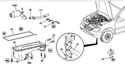 4.36 Обслуживание системы смазки Mercedes-Benz W163