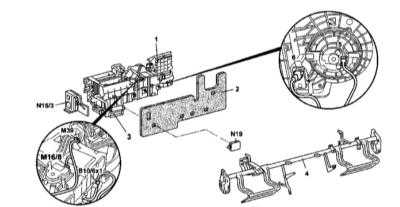5.24 Снятие кожуха испарителя К/В Mercedes-Benz W163
