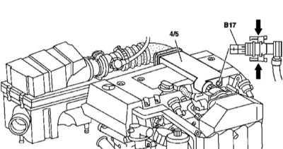 6.7 Снятие и установка компонентов впускного воздушного тракта Mercedes-Benz W163