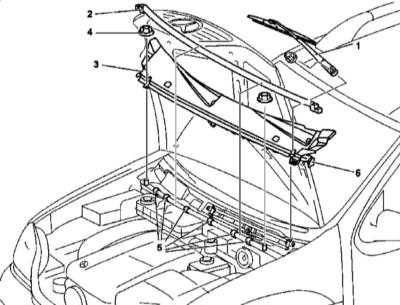 13.3 Снятие привода передних стеклоочистителей Mercedes-Benz W163