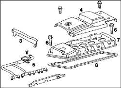3.2.10 Крышка головки блока цилиндров (2,2/ 2,5 л) Mercedes-Benz W201