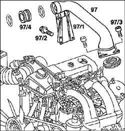 8.1.7 Поперечная труба воздушного фильтра Mercedes-Benz W201
