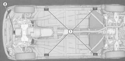 1.5 Поддомкрачивание и буксировка Mercedes-Benz W203