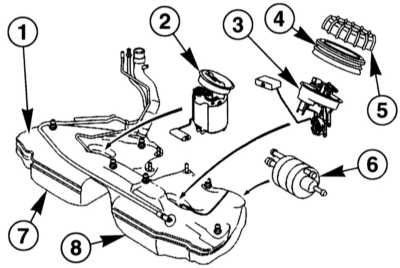 6.1.2 Снятие и установка топливного насоса и датчика запаса топлива Mercedes-Benz W203