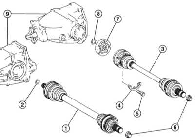 10.3.1 Приводные валы колёс Mercedes-Benz W203