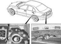14.35 Назначение и расположение электрических разъёмов Mercedes-Benz W203