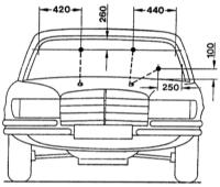 12.38 Снятие, регулировка и установка жиклеров омывателей стекол Mercedes-Benz W123