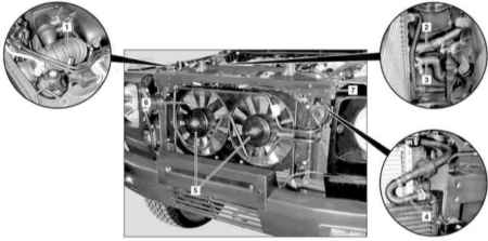 5.1.11 Снятие и установка низкотемпературного охладителя (М612) Mercedes-Benz W463