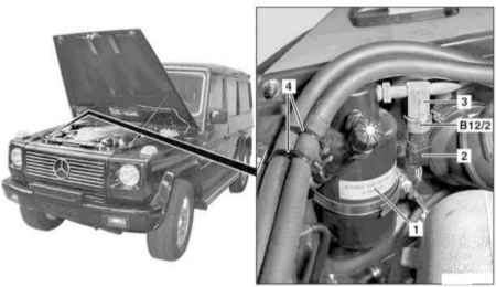 5.2.10 Снятие и установка датчиков системы К/В Mercedes-Benz W463