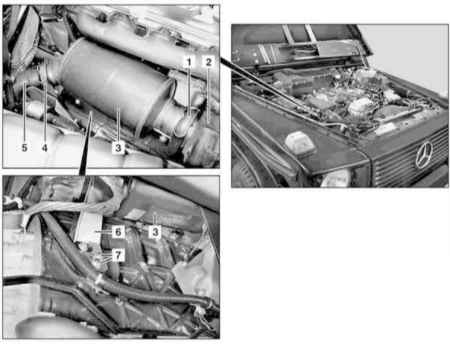 6.4.3 Снятие и установка системы выпуска отработавших газов Mercedes-Benz W463