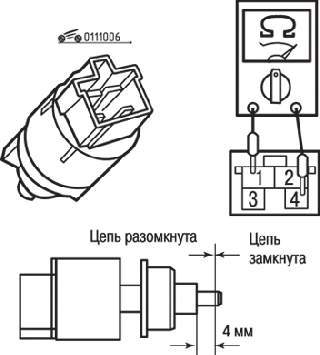 Проверка датчика выключения сцепления