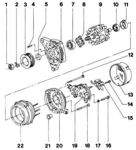 7.4.5 Замена щеток генератора Opel Corsa