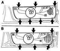 13.17 Снятие и установка облицовки дверей Opel Corsa