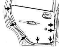 13.17 Снятие и установка облицовки дверей Opel Corsa