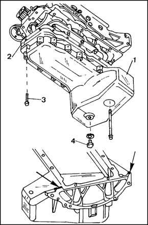 3.13 Работы с системой смазки двигателя OHC/DOHC 2.0 л Opel Frontera